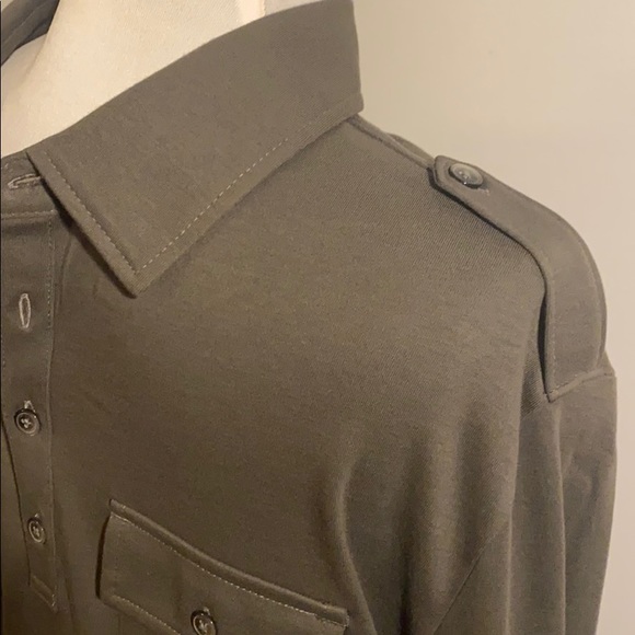 Calvin Klein Men’s Long Sleeve Polo Shirt Grey - Picture 4 of 5